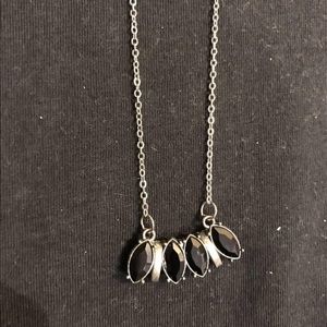 Paparazzi black stone necklace set